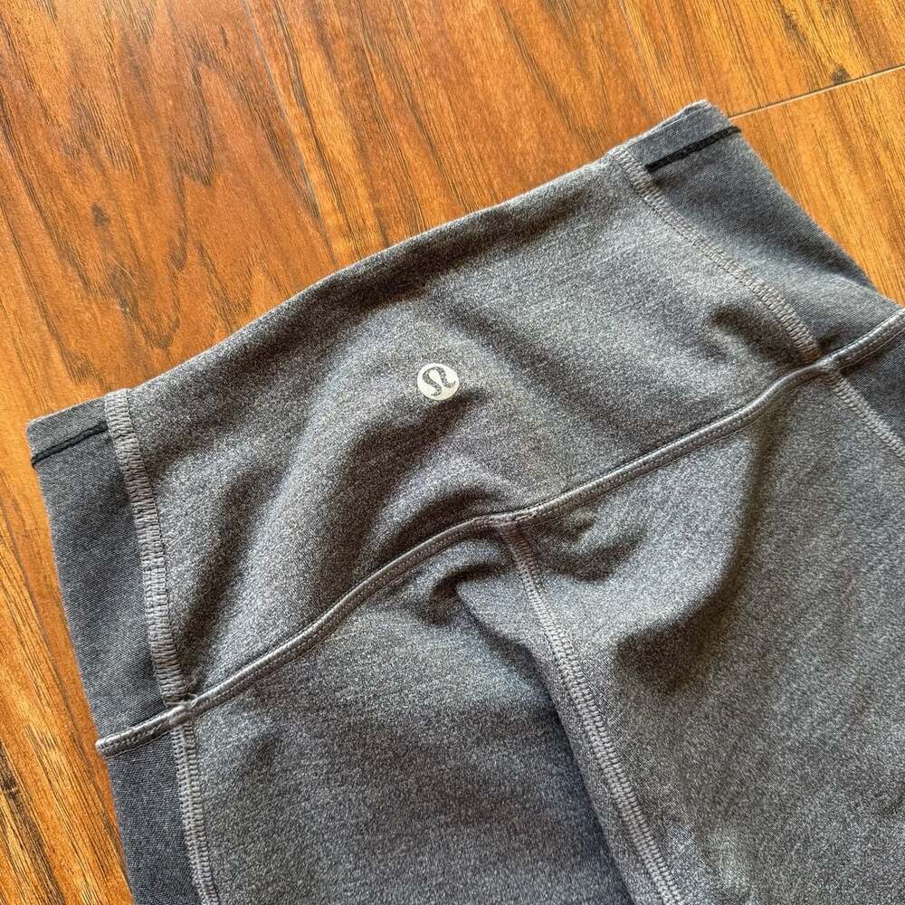 Lululemon Zone In Tight Leggings Grey Heather High Rise Compression Seamless S 4 - Picture 3 of 6